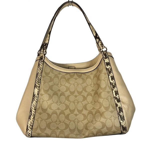 Coach Kristy Brown Shoulder Bag In Colorblock Signature Canvas - Picture 1 of 9